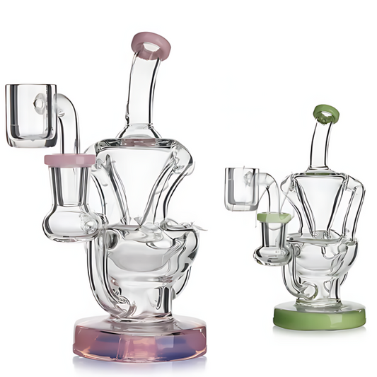 6.3 Inches 14mm Quartz Banger Recycler Oil DAB Rig(HIT120)