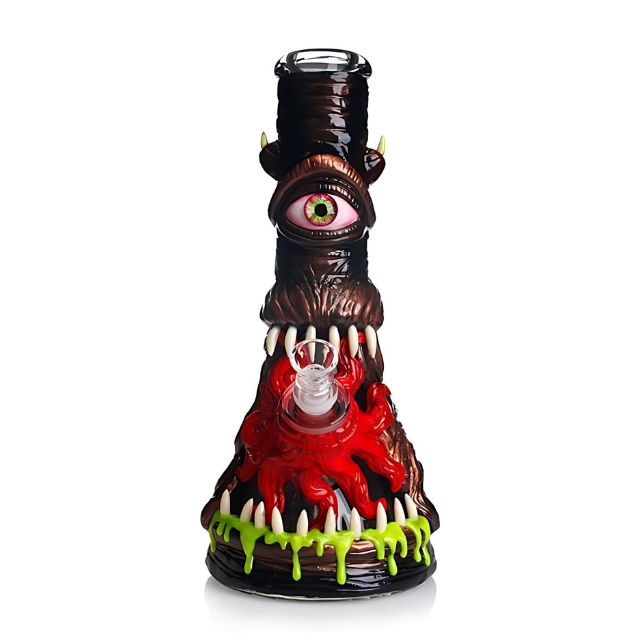 12.5 inches 3-D Hand Painting Monster Glow Bong(HD346)