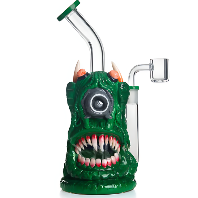 10 inches 3D Evil Eyes Painted Perc Bong (HD324)