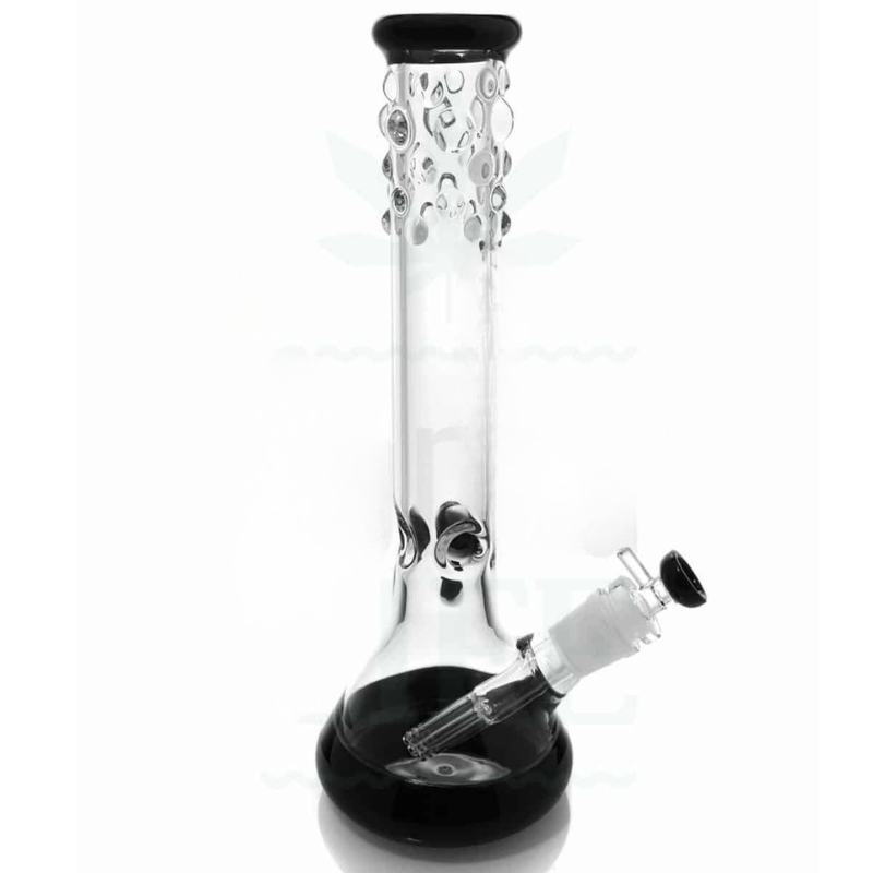 16 inch Beaker pearl Glass Bong , 7 mm Thick with 6-arm diffuser [Grace 12]