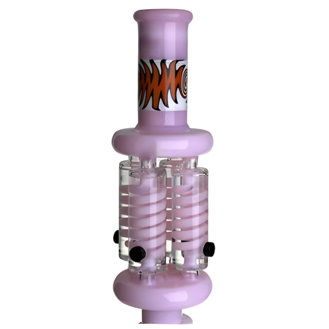 21 Inch , 4 Times Freezable Coil Double Bong with Glycerin Coil | 7 mm Thick (WP303)