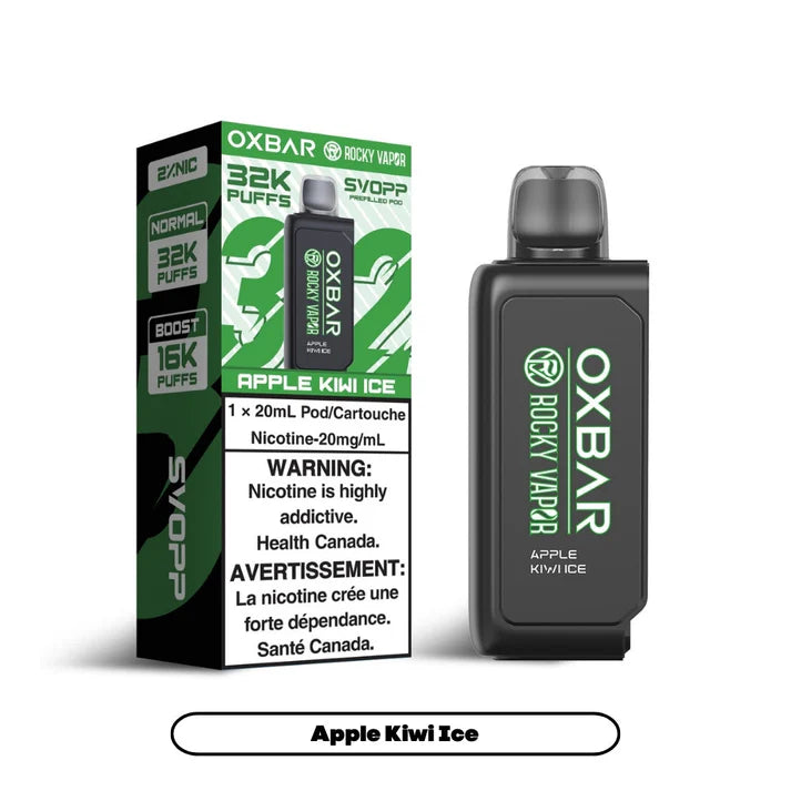 Svopp Rocky Vapor Oxbar [Prefilled Pods] 32K -Apple Kiwi Ice