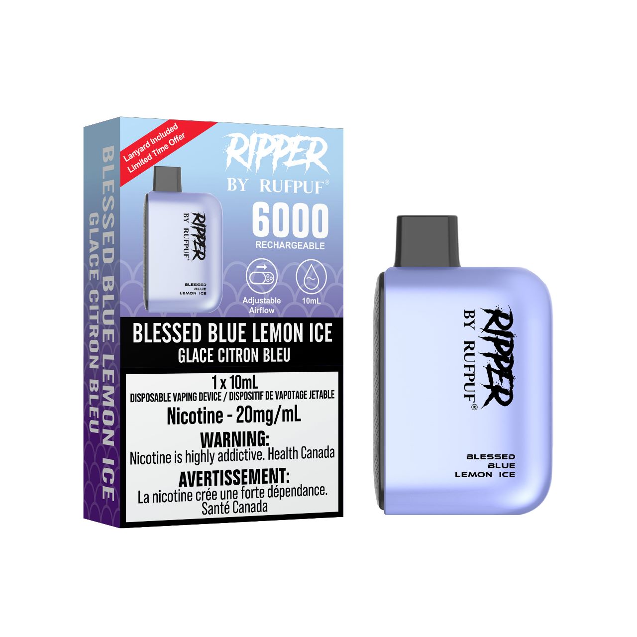 RUFPUF RIPPER 6000 DISPOSABLE VAPE - 20mg