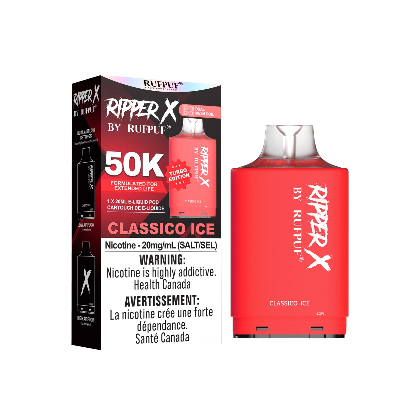 Ripper x 50k Disposable Pod-Classico Ice (without battery)