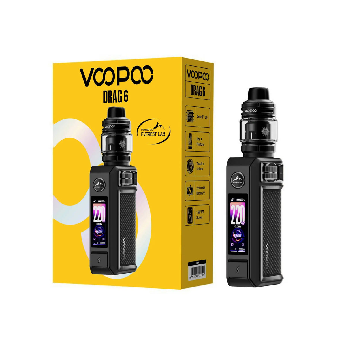 Voopoo Drag 6 Starter Kit Black 5mL  [CRC Version]