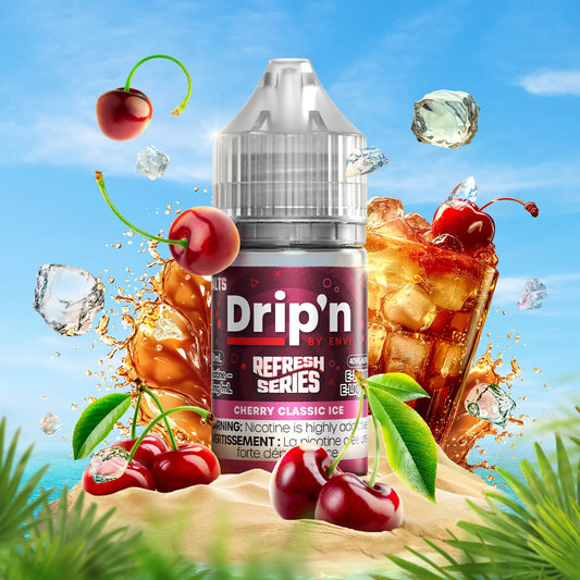Drip’n Cherry Classic Ice E-Liquid 30ml – Premium Vape Juice with Cooling Cherry Flavor