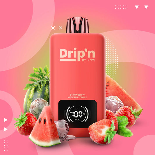Strawberry Watermelon Ice - Drip'n by Envi Disposable 70k Puffs