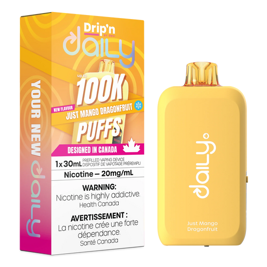 Just Mango Dragonfruit : Drip'n Daily Disposable Vape| 30mL 100K Puff | 20 mg Nicotine
