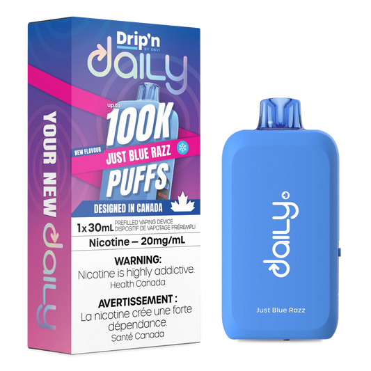 Just Blue Razz  : Drip'n Daily Disposable Vape| 30mL 100K Puff
