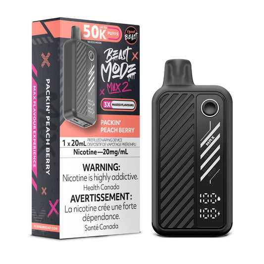 Flavour Beast Beast Mode Max 2 Disposable - Packin' Peach Berry 50k