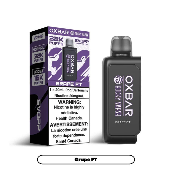 Svopp Rocky Vapor Oxbar [Prefilled Pods] 32K -Grape FT