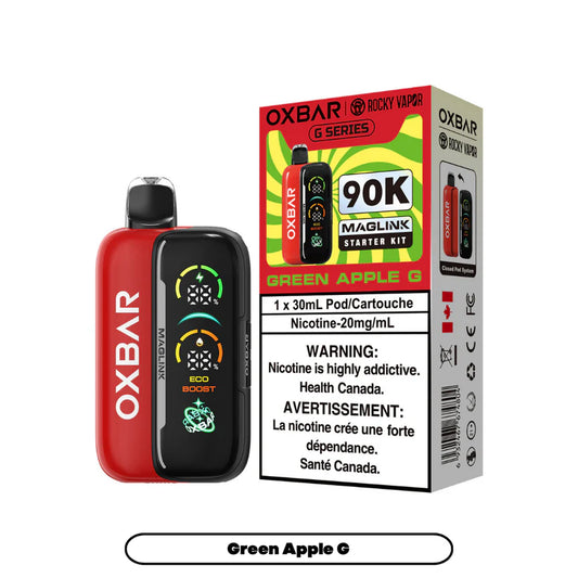 Rocky Vapor Oxbar Maglink-Green Apple G 90k {Starter Kit}
