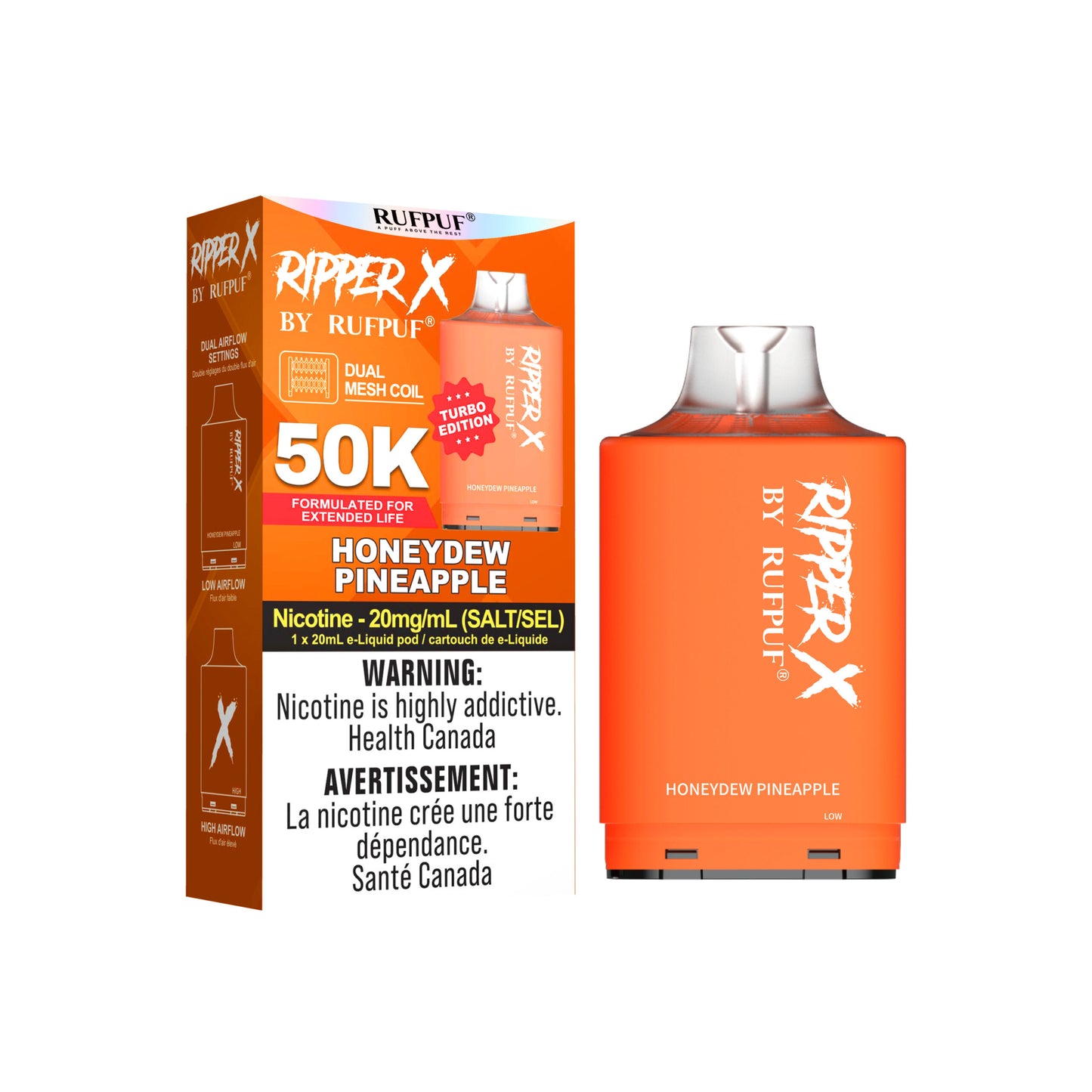 Ripper x 50k Disposable Pod-Honeydew pineapple (without battery)