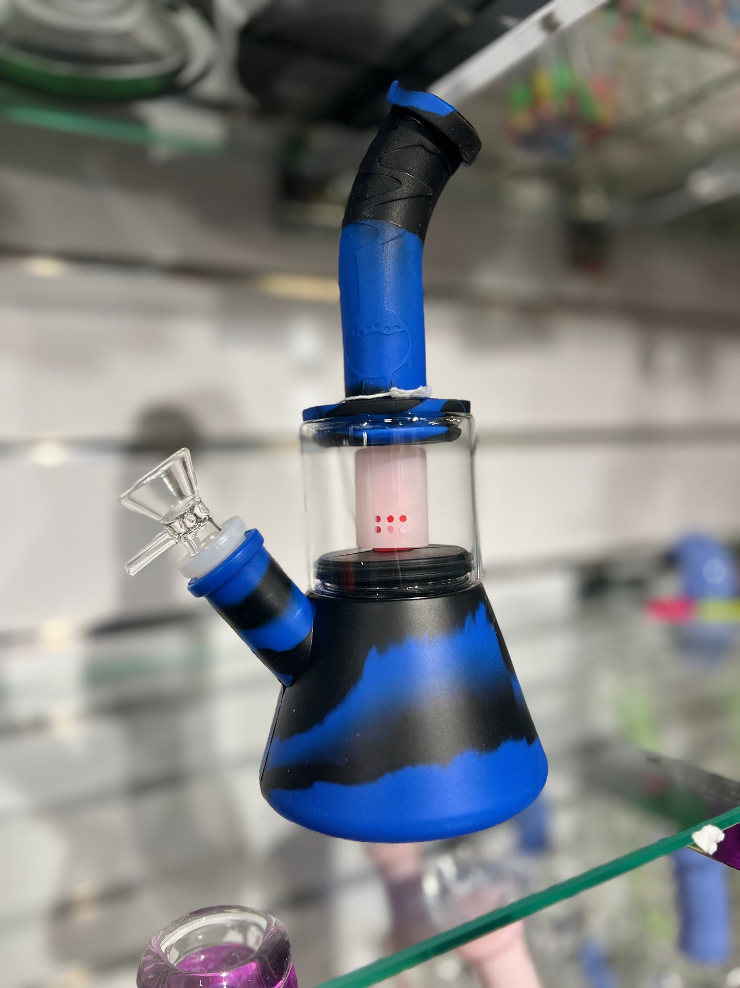 9 Inch Silicone Rig with Glass Percolator [Model TX 13 ]