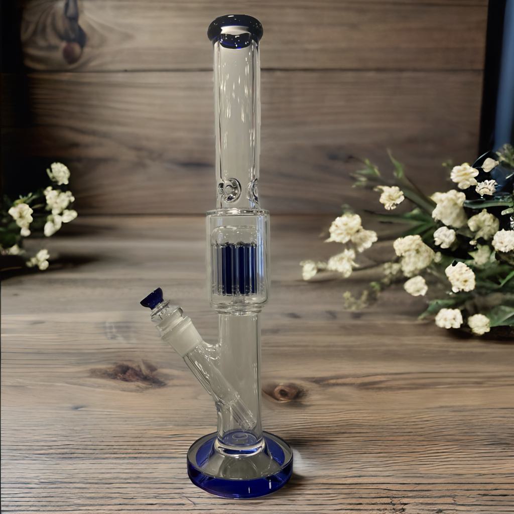 20 inch Straight Bong 10-Arm Tree Percolator Ice Bong | 29mm Joint with 6 arm Diffuser Downstem [Grace 18 ]