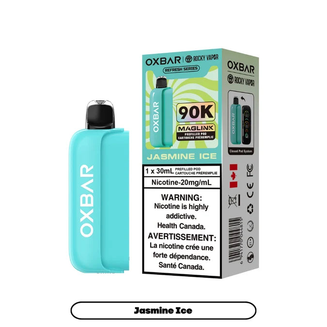 Rocky Vapor Oxbar Maglink Prefilled Pods 90K - Ice Series - Jasmine Ice
