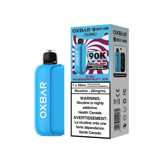 Rocky Vapor Oxbar Maglink Prefilled Pods 90K - Ice Series - Kiwi Passionfruit Ice