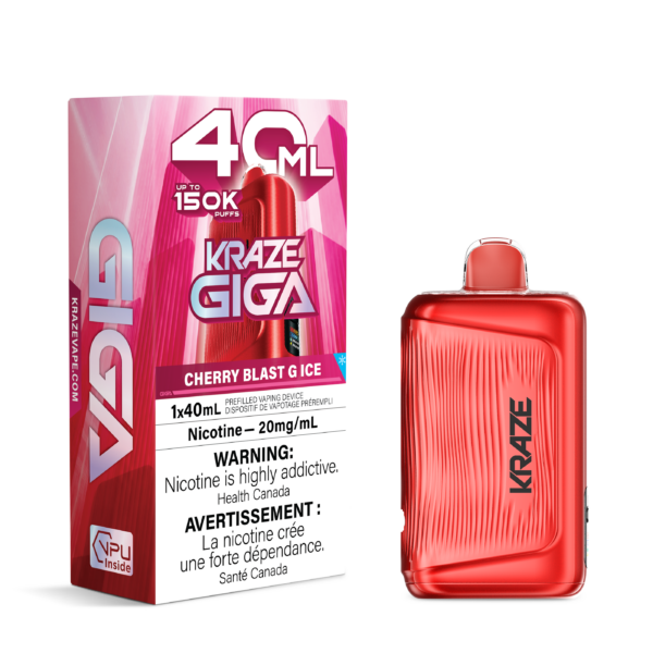 KRAZE GIGA 20MG/40ML 150K PUFFS DISPOSABLE VAPES[All Flavours]