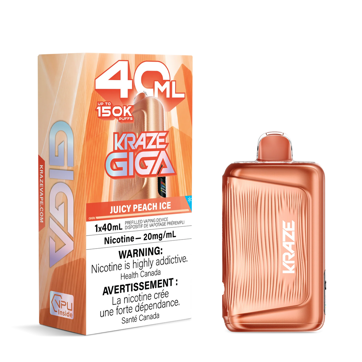 KRAZE GIGA 20MG/40ML 150K PUFFS DISPOSABLE VAPES[All Flavours]