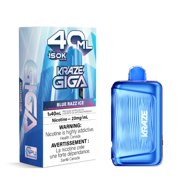 KRAZE GIGA 20MG/40ML 150K PUFFS DISPOSABLE VAPES[All Flavours]
