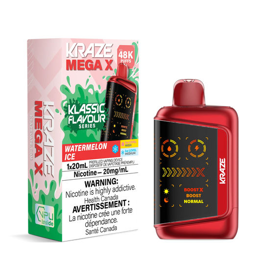 Watermelon Ice  - Kraze Mega X 48K Disposable Vape (20mL)