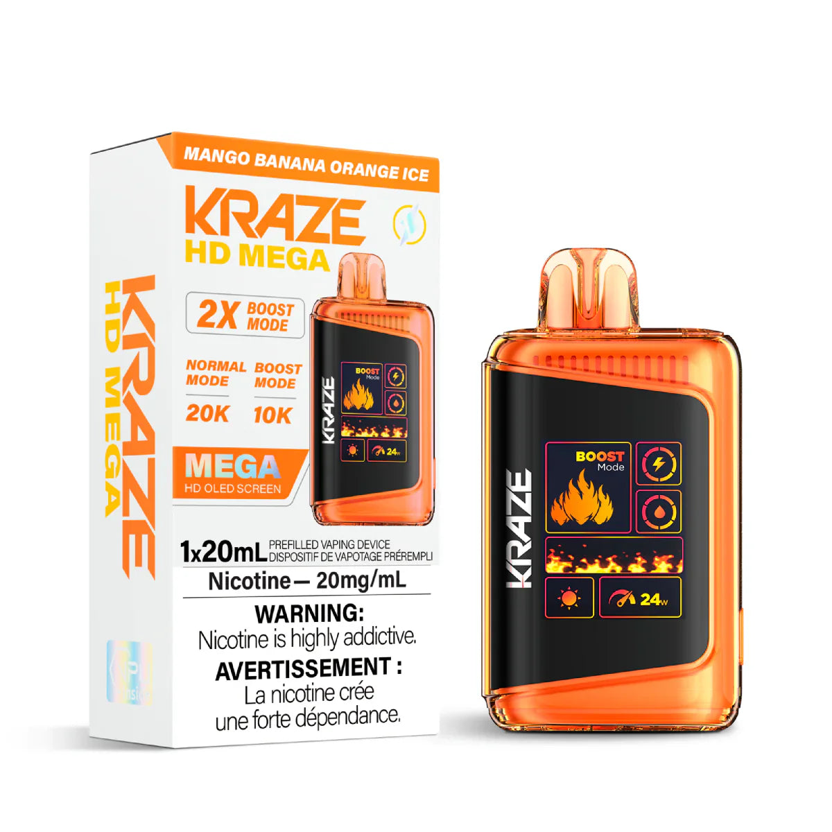 KRAZE HD MEGA 20K DISPOSABLE VAPE