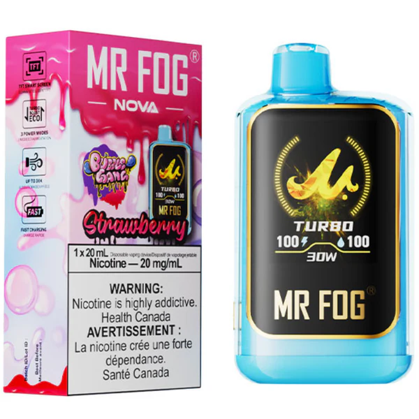 Bubble Gang Strawberry - Mr Fog Nova 36K  Disposable Vape 20mg