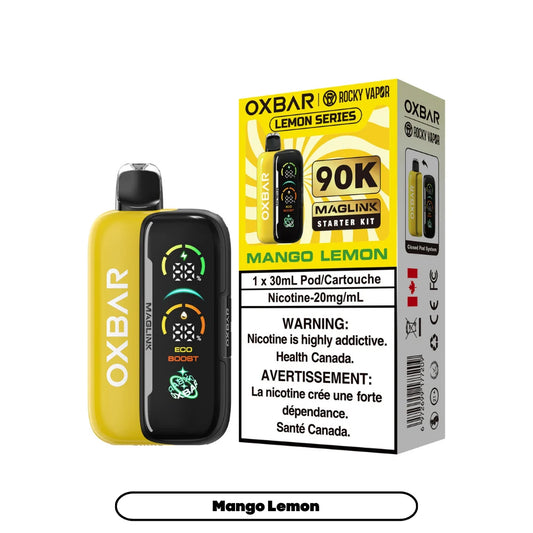 Mango Lemon  - Rocky Vapor Oxbar Maglink - Essential Series - 90k {Starter Kit} / 20 mg