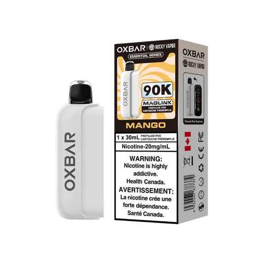 Mango - Rocky Vapor Oxbar Maglink-  90k {Prefilled Pods} (Without Battery)