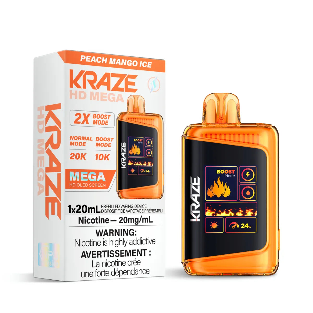 KRAZE HD MEGA 20K DISPOSABLE VAPE