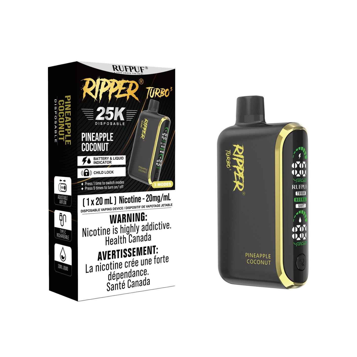 RUFPUF RIPPER TURBO 3 25K DISPOSABLE VAPE