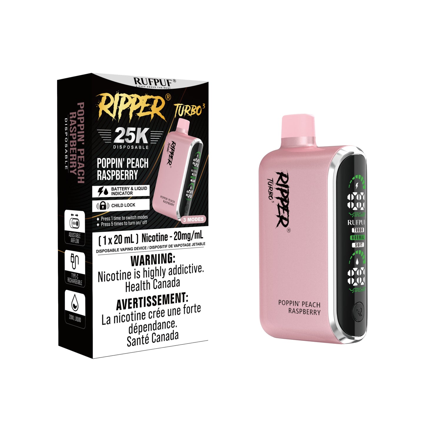 RUFPUF RIPPER TURBO 3 25K DISPOSABLE VAPE