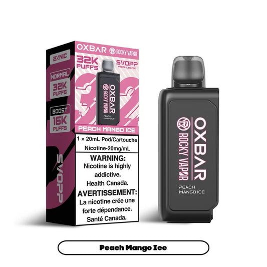 Svopp Rocky Vapor Oxbar [Prefilled Pods] 32K -Peach Mango Ice