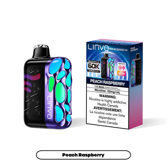 Linvo Rave 60000 Pro disposable vape - Peach Raspberry