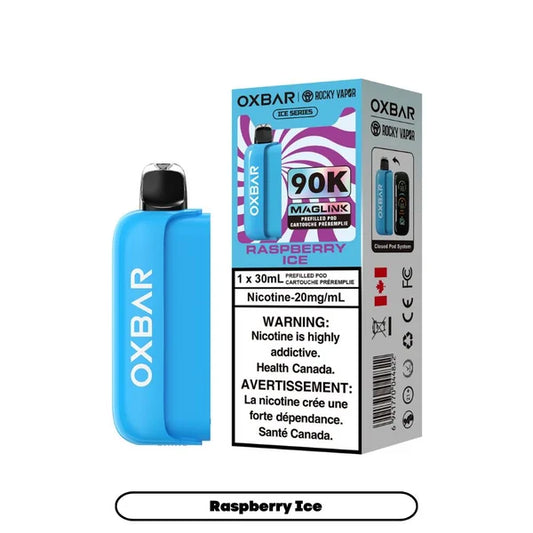 Raspberry Ice- Rocky Vapor Oxbar Maglink Pods - 90k[Without battery]