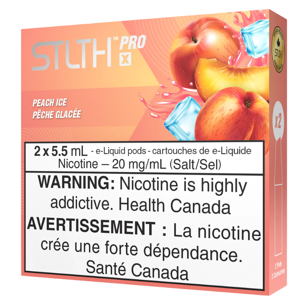 STLTH PRO X POD PACK - PEACH ICE