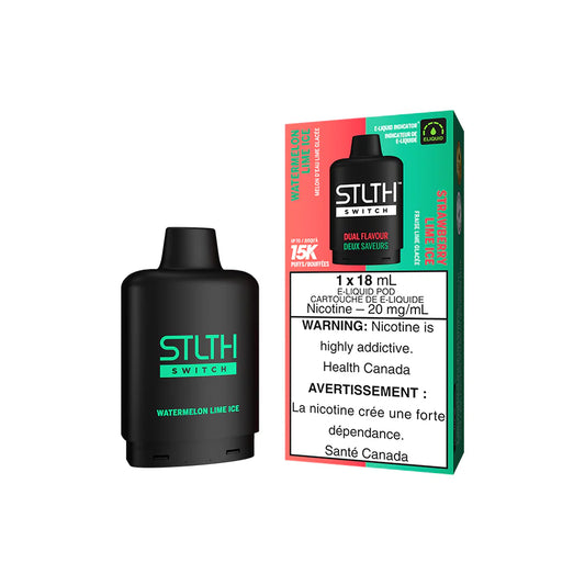 STLTH switch dual flavour 15k puffs-WATERMELON LIME ICE AND STRAWBERRY LIME ICE