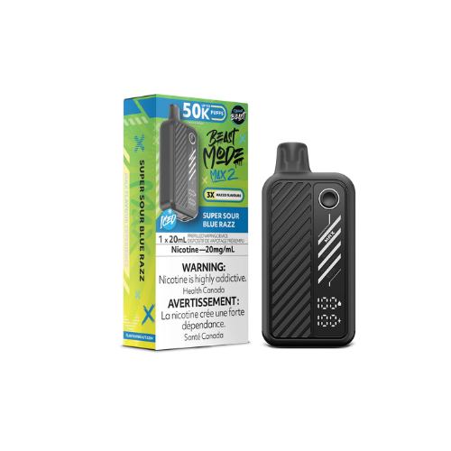 Super Sour Blue Razz - Flavour Beast Mode Max 2 50K Disposable Vape | 20mG