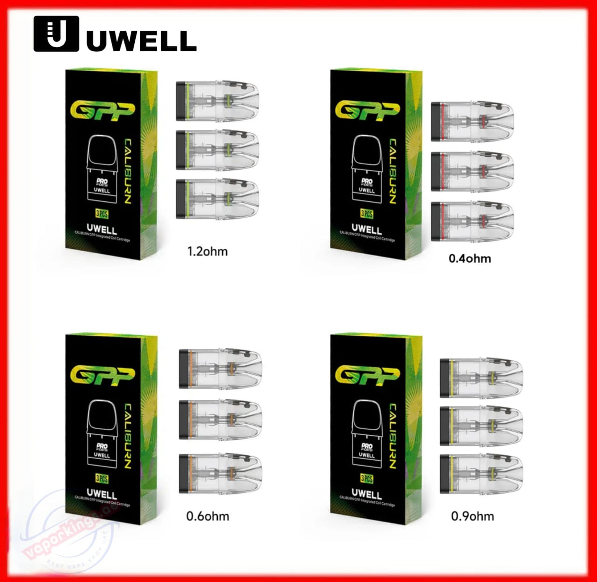 UWELL CALIBURN G3 / GPP POD REPLACEMENT POD (4 PACK) 3ML
