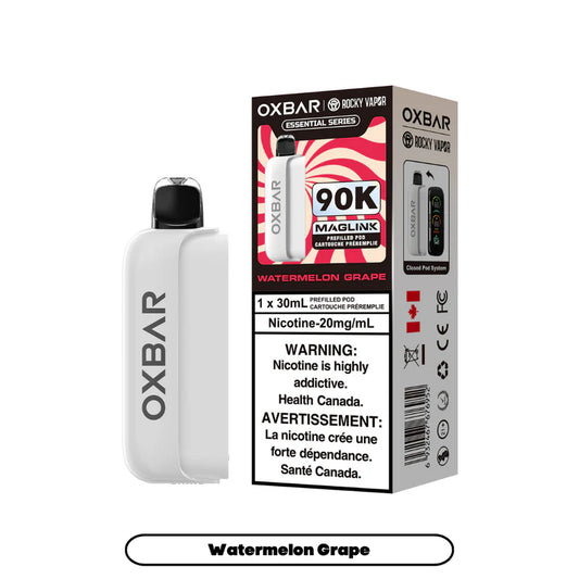 Rocky Vapor Oxbar Maglink- Watermelon Grape 90k {Prefilled Pods} (Without Battery)
