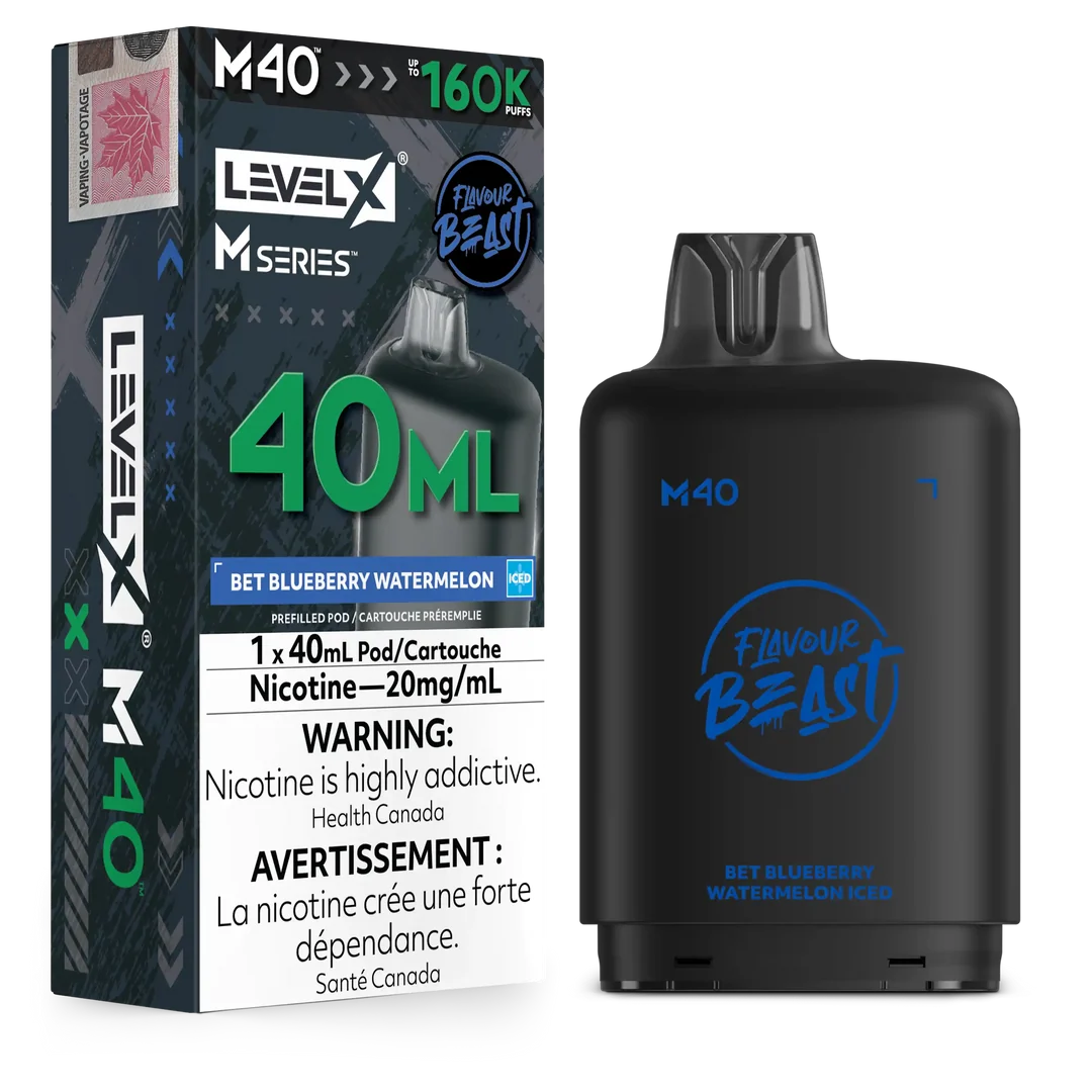 Level X Flavour Beast M40 160K Puff Pod  (All flavours ) | Vape delivery calgary