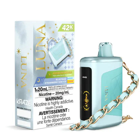 Kraze Luna 42k Disposable- Blue Razz Strawberry Kiwi Ice
