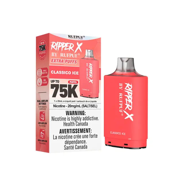 Ripper X 75k Disposable Pod-Classico Ice (Without Battery)
