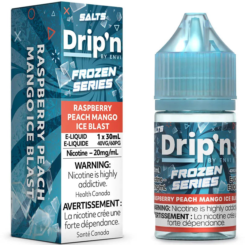 Raspberry Peach Mango Ice Blast : Drip'n Frozen Salts by Envi  (30mL) / 20 MG