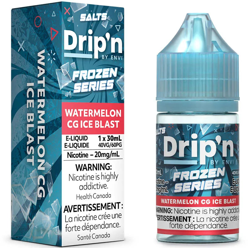 Watermelon CG Ice Blast : Drip'n Frozen Salts by Envi  (30mL) / 20 MG