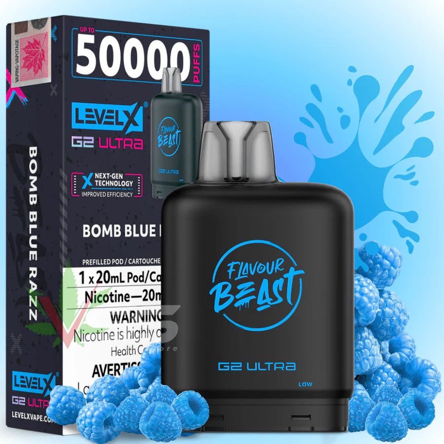 Pod Boost G2 Level X 25000 Puffs - Pack de 20 mg de pêche et de baies