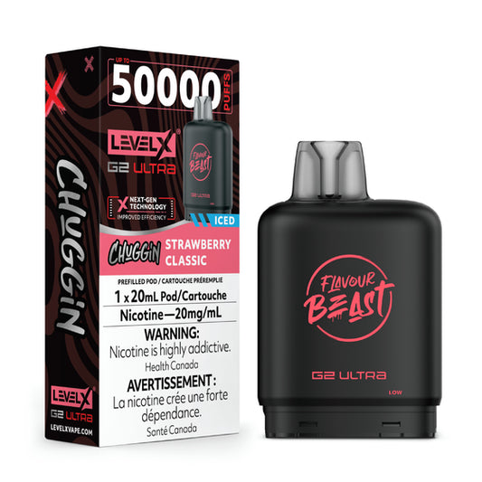 Level X Flavour Beast Chuggin' G2 Ultra -Strawberry Classic 50k Puffs