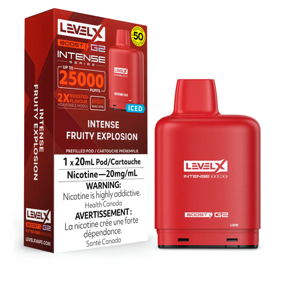 Level x boost g2 Intense series 25000 Puffs-Intense Fruity explosion  (without battery)