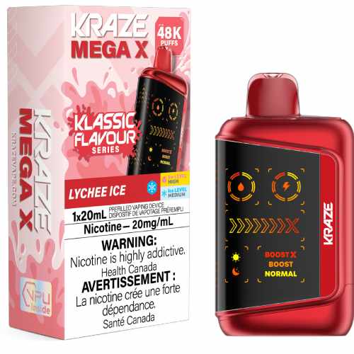 Lychee Ice  - Kraze Mega X 48K Disposable Vape (20mL)