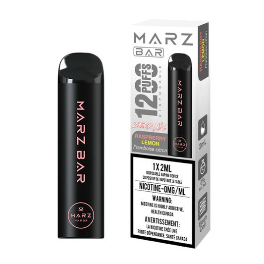 Marz Bar 1200 Raspberry Lemon Zero Nicotine Disposable Vape